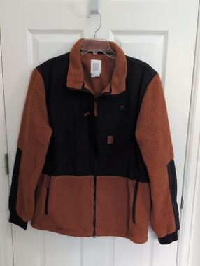 Topo Designs Men's Subalpine Fleece - Orange & Black - XL
